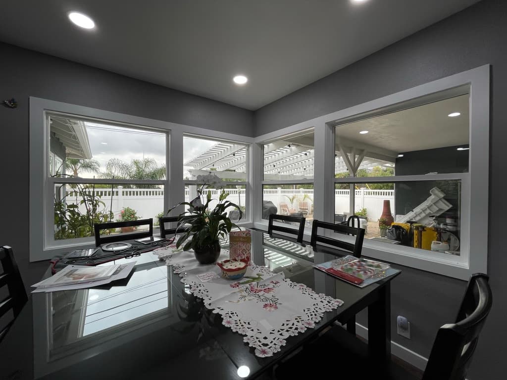 Dining Room Corner Windows